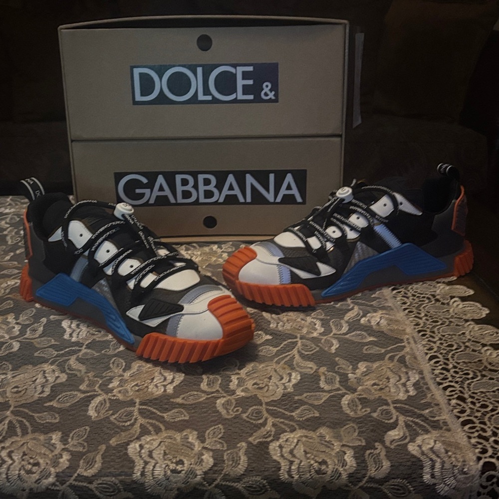 Dolce & Gabbana Colorful Geometric Sneakers.Accepting All Offers